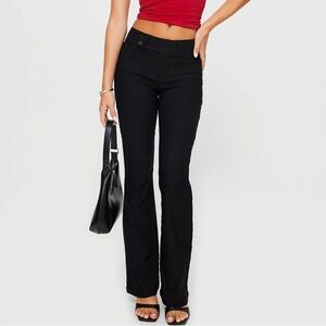 Princess Polly Kinkirk Flared Pants Black NWT